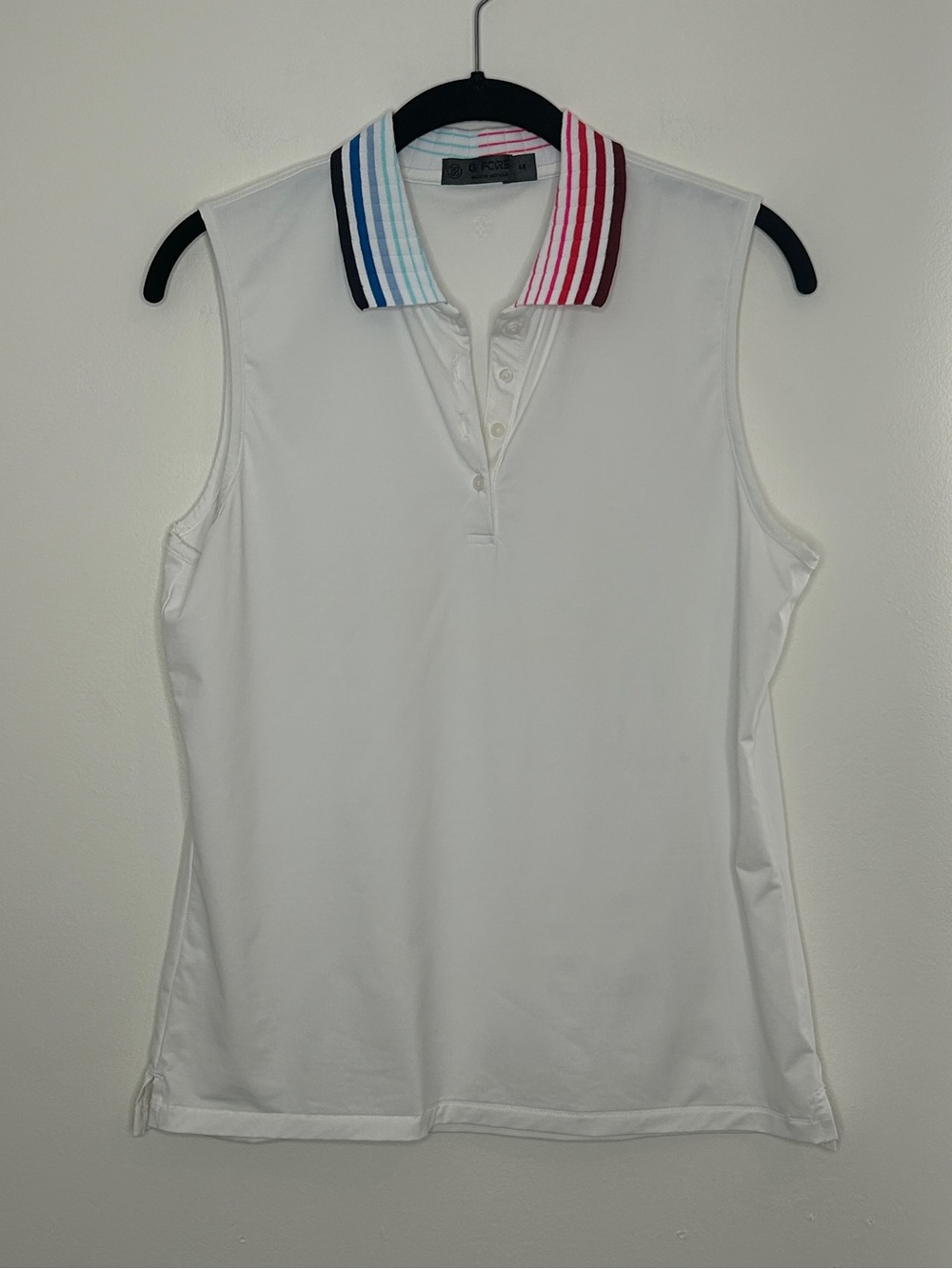 G/FORE Women's Gradient Collar Silky Tech Nylon Sleeveless Polo Size Medium